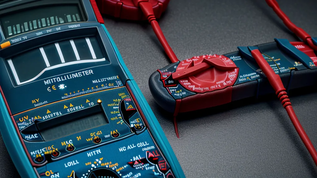 Close-up of a multimeter measuring the voltage of a LiFePO4 battery cell during top-balancing.