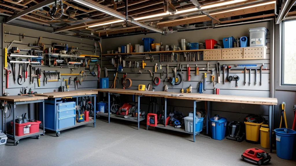 Scrap PVC pipes and fittings on a workbench with pipe cutters