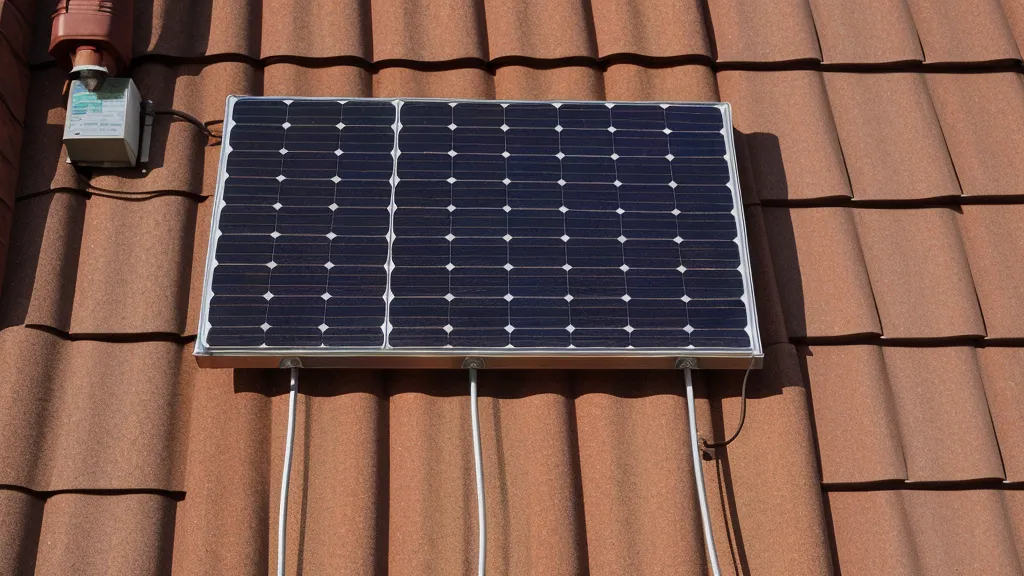 Testing a DIY solar panel outdoors with a digital multimeter