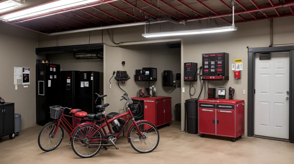 How to wire 12v batteries in parallel for a bigger battery bank, two batteries and cable on a garage workbench