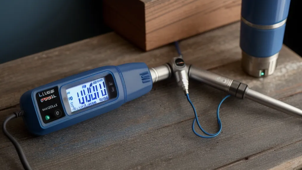 Close-up of a temperature probe on a DIY lithium battery cell