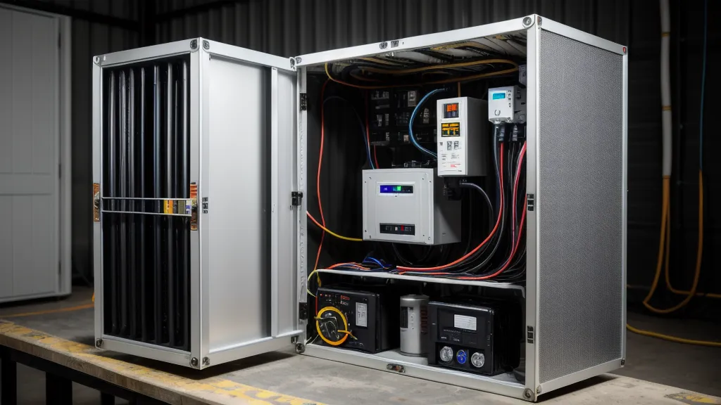 DIY insulated battery enclosure with a cooling fan in a garage