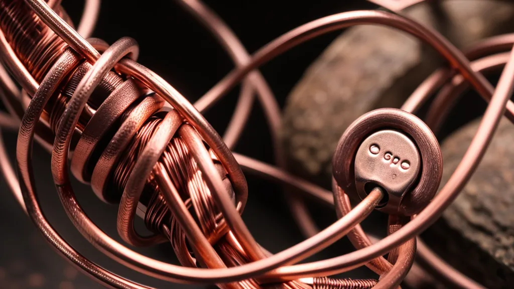 Close-up of copper wire and magnets during the Orgone Motor DIY energy build