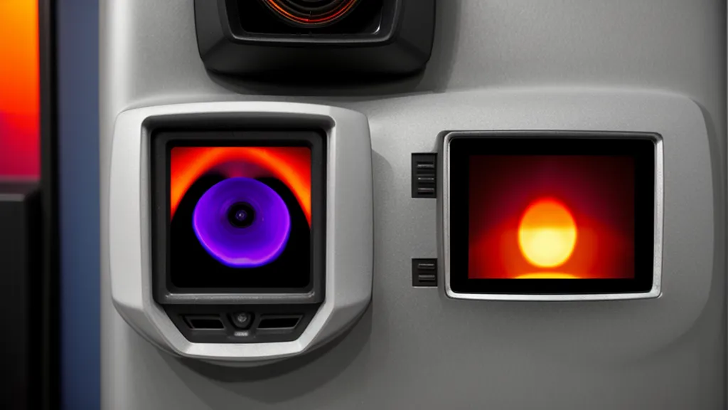 Thermal camera display showing energy leakage from a refrigerator seal.