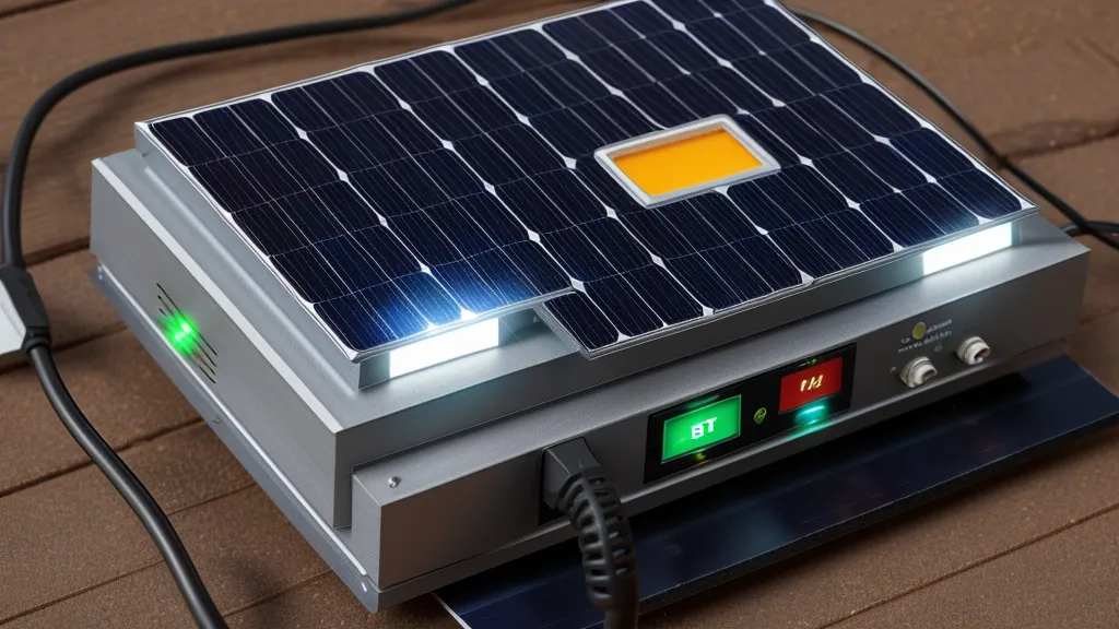 Solar charge controller voltage display from a DIY solar generator build test