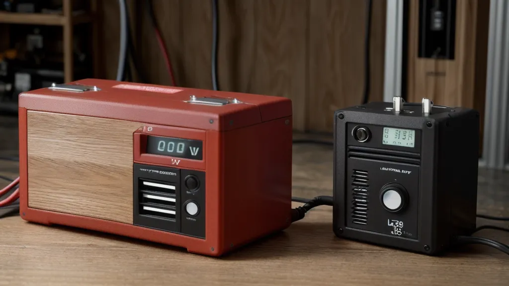 A 12.8V lithium battery bank installed on a garage shelf with heavy-duty wiring