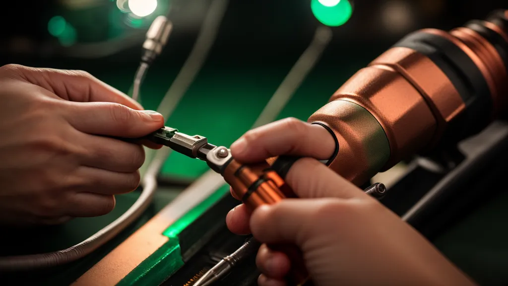 Close-up of soldering a circuit board for a DIY energy generator.