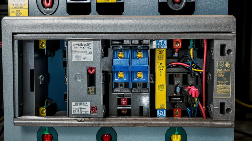 Close-up of CT clamps installed inside a residential electrical breaker panel.