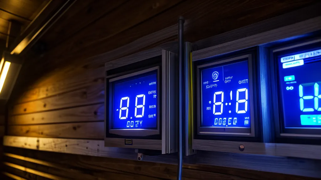 Digital display of a home energy management system showing real-time power usage.